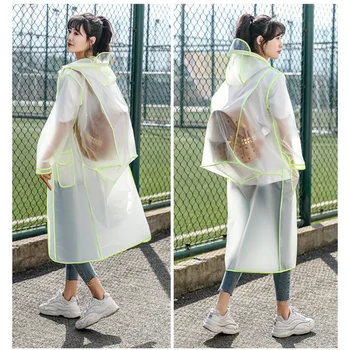 Новый модный женский прозрачный пластиковый плащ для девочек, непромокаемый дождевик для путешествий, мужское пончо, уличный дождевик, рюкзак для переноски