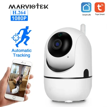 3MP Tuya Smart Life WiFi 2.4G Камеры видеонаблюдения с Автоматическим отслеживанием Мини-Камера 360 Радионяня IP-камера CCTV