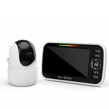 5-дюймовый PTZ Видеоняня с цифровой камерой наблюдения, автоматическое ночное видение, двусторонний домофон, Няня, Штепсельная вилка ЕС