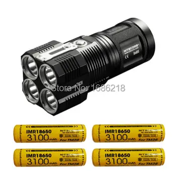 Перезаряжаемый фонарик /прожектор Nitecore TM28 6000 Люмен -4x XHP35 HI LED с 4 батареями Nitecore 3100mAh 18650 IMR