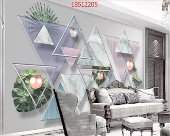 beibehang Нестандартный размер Оригинальный 3d современный минималистичный геометрический мраморный мозаичный фон для телевизора, настенная декоративная роспись, обои